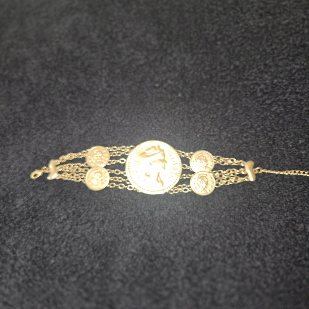 Elegant Gold Coin Bracelet